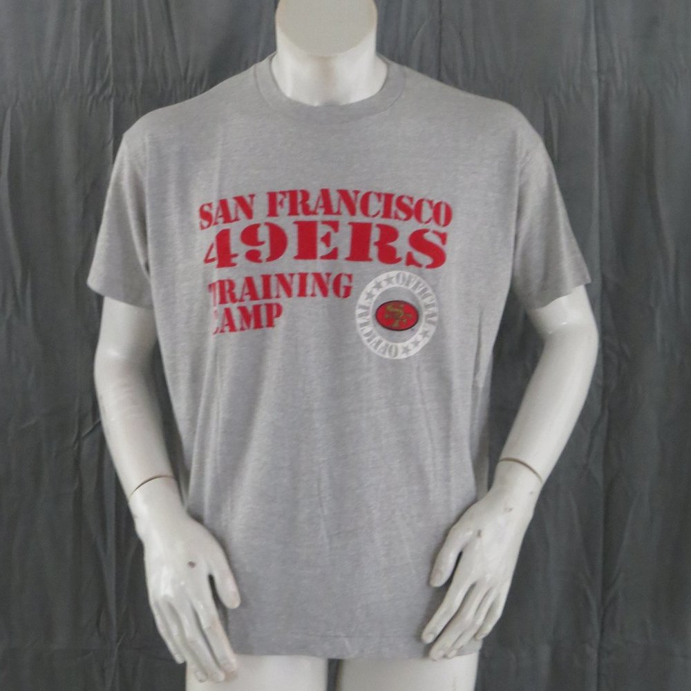 San Francisco 49ers Shirt (VTG) - Type Set Training Camp Graphic - Men's XL